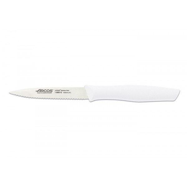 Нож для чистки Arcos Nova 10 см зубчатый белый 188614 - фото 1 - id-p8306679