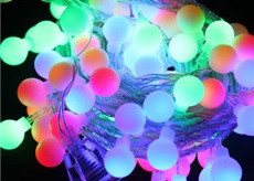 Новогодняя гирлянда 10 метров шарики 18мм многоцветная ECOLEND - фото 1 - id-p8352540