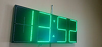 Светодиодные часы (дата, время, температура) 300*800мм