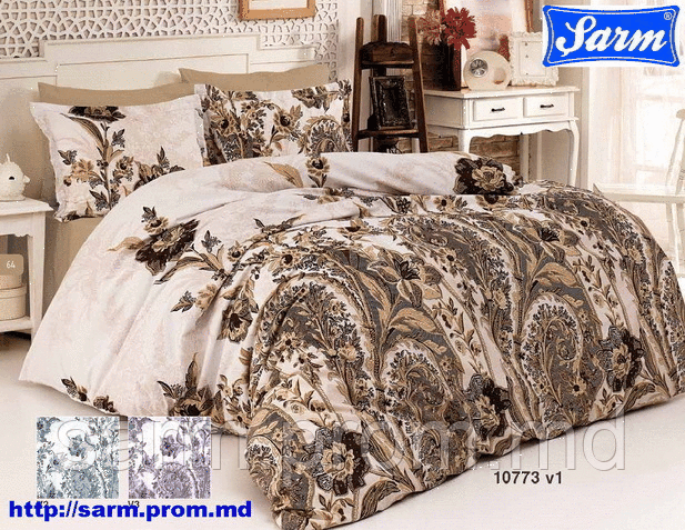 Комплект постельного белья, "2-x спальный" 50х70 Ranfors-Satin - фото 1 - id-p4508322