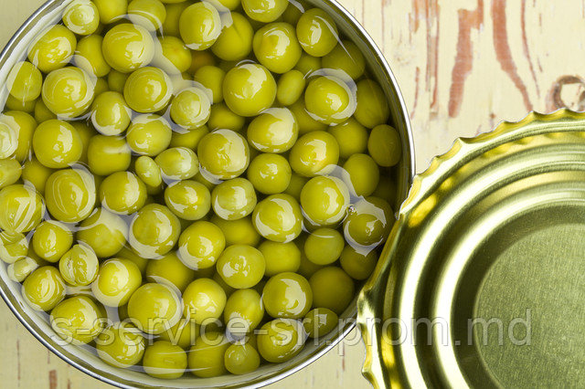 Горошек зеленый консервированный (Молдова) / Green Peas in cans (Moldova) - фото 1 - id-p99712