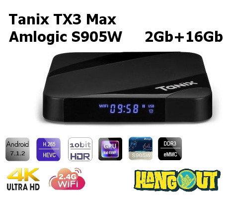 Tanix TX3 Max TV Box Amlogic S905W, 2Gb+16Gb - фото 1 - id-p8490478