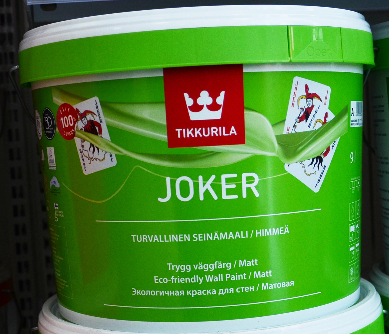 Моющаяся матовая краска для внутренних работ Джокер( Tikkurila Joker) База А 9л - фото 1 - id-p8630278
