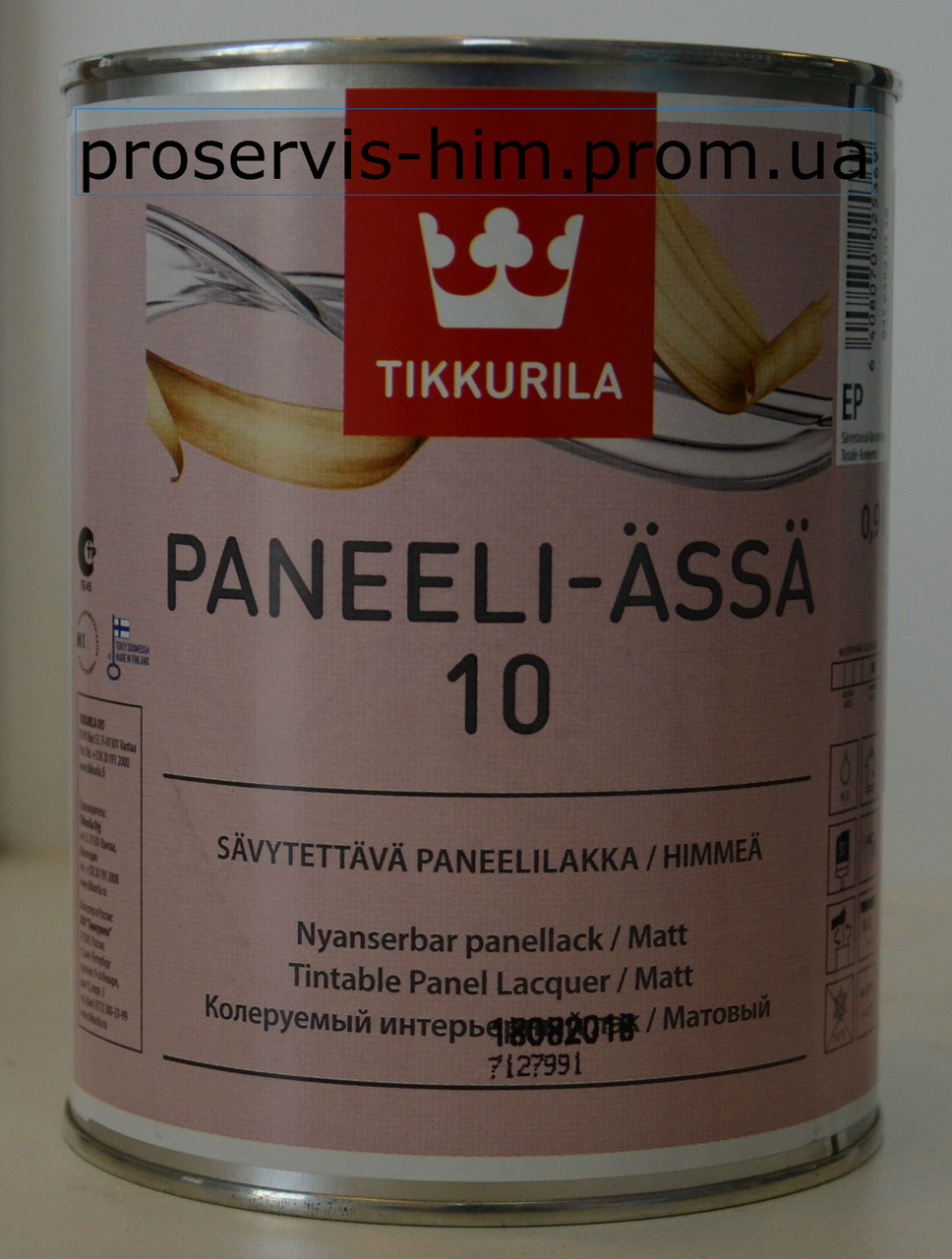 Tikkurila Paneeli-Assa 10 матовый панельный лак 0,9л - фото 1 - id-p8630280