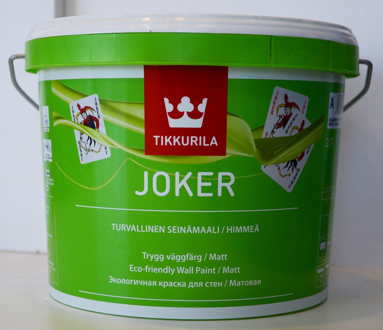 Экологичная моющаяся матовая краска Джокер, Tikkurila Joker База С 2,7л - фото 1 - id-p8630309