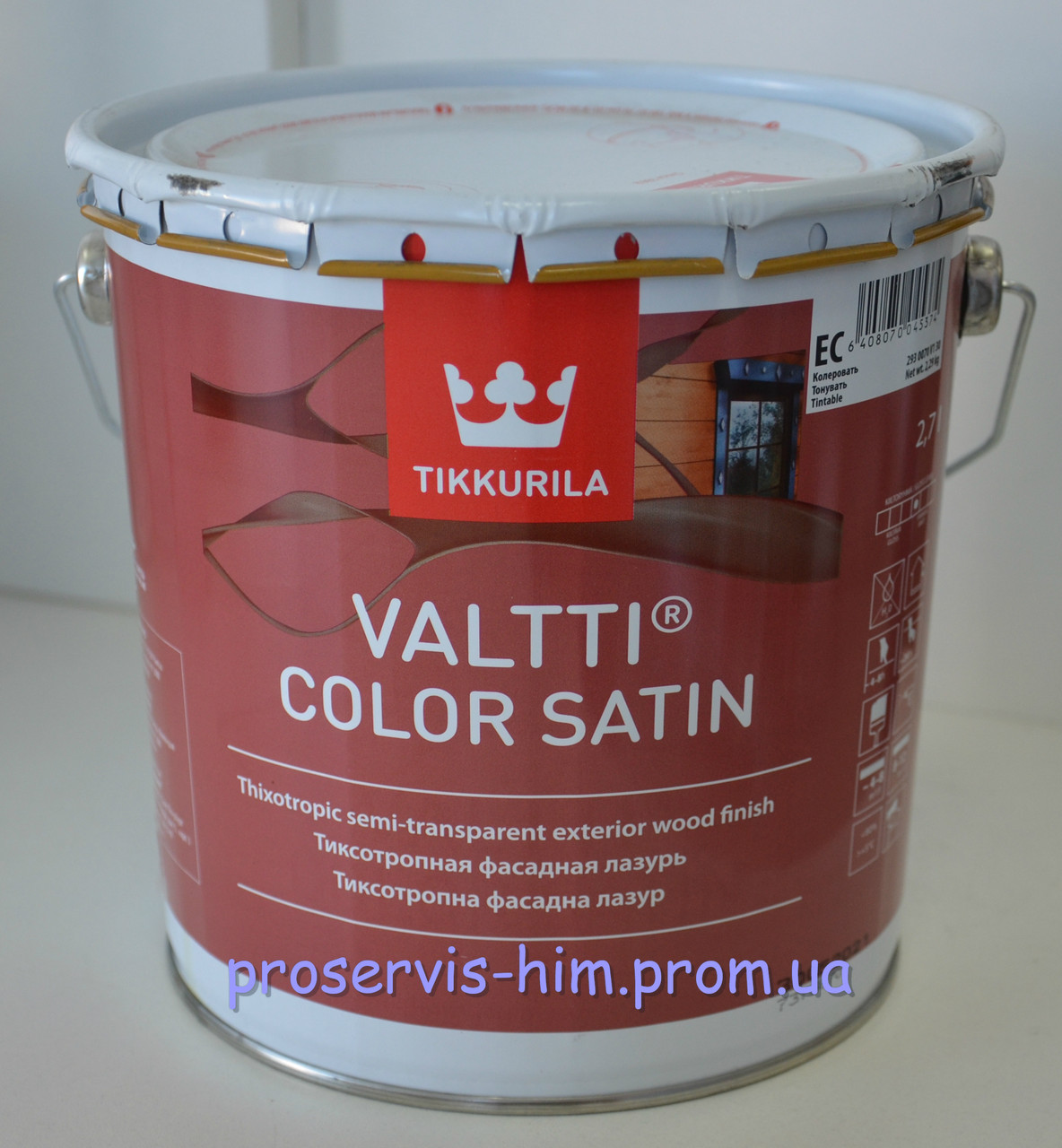 Валтти Колор - антисептик с сатиновым блеском Tikkurila Valtti Color Satin 2,7л - фото 1 - id-p8630320