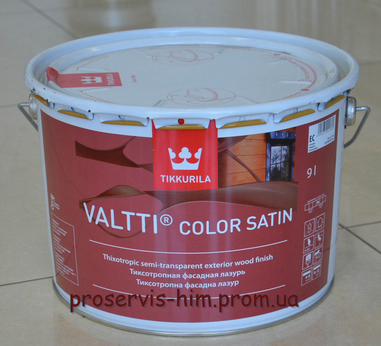 Валтти Колор - антисептик с сатиновым блеском Tikkurila Valtti Color Satin, 9л - фото 1 - id-p8630321