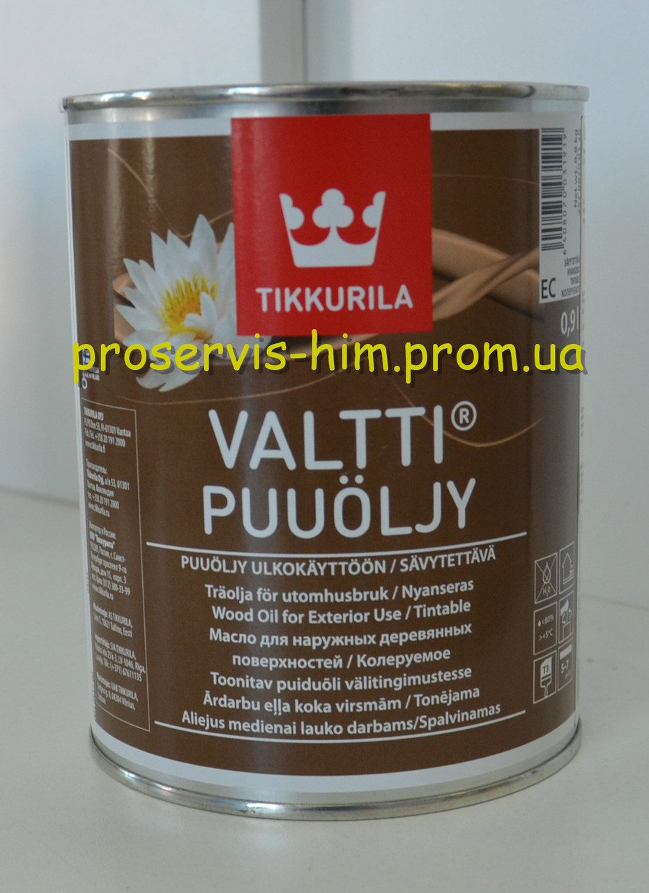 TIKKURILA VALTTI PUUOLJY масло для защиты деревянных поверхностей, 0,9л - фото 1 - id-p8630352