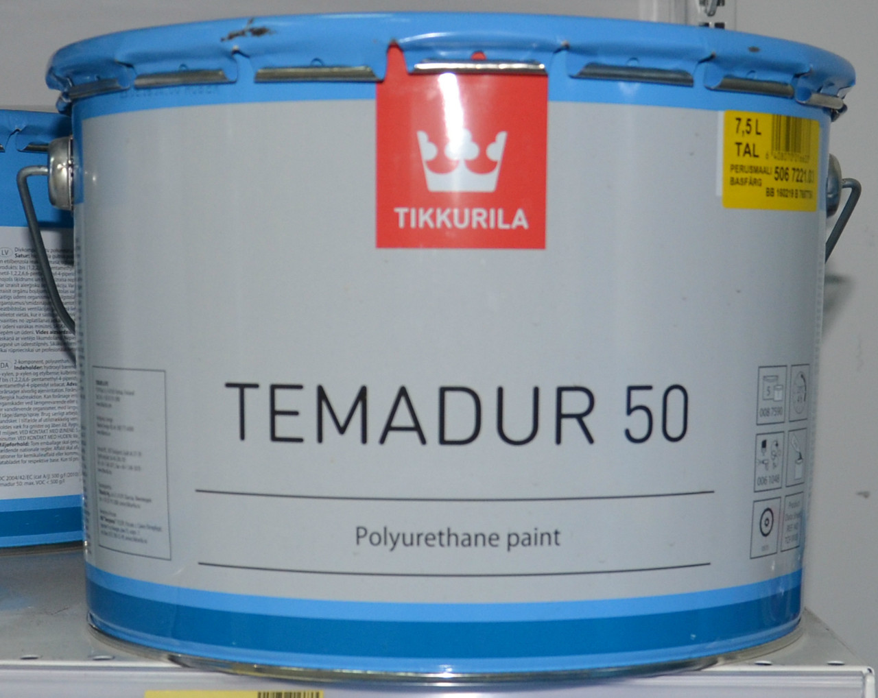 Полиуретановая краска Tikkurila Temadur 50 TСL Темадур 7,5л - фото 1 - id-p8630423