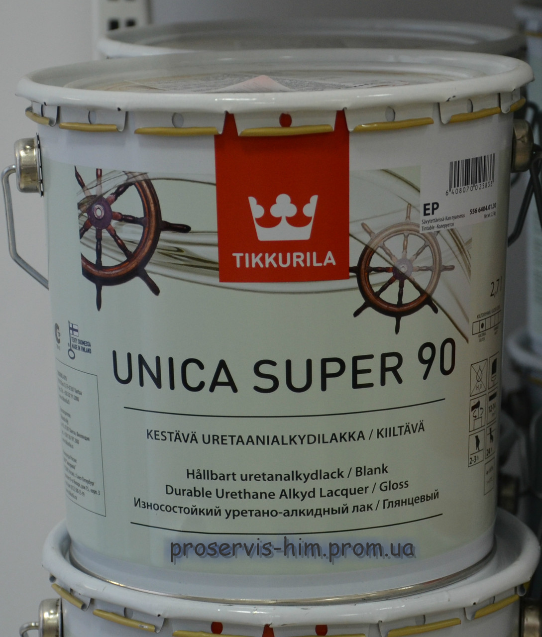 Уретано-алкидный глянцевый лак Уника Супер (Unica Super) 90 2,7л - фото 1 - id-p8630444