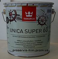 Уретано-алкидный полуглянцевый лак Уника Супер (Unica Super) 60 2,7л