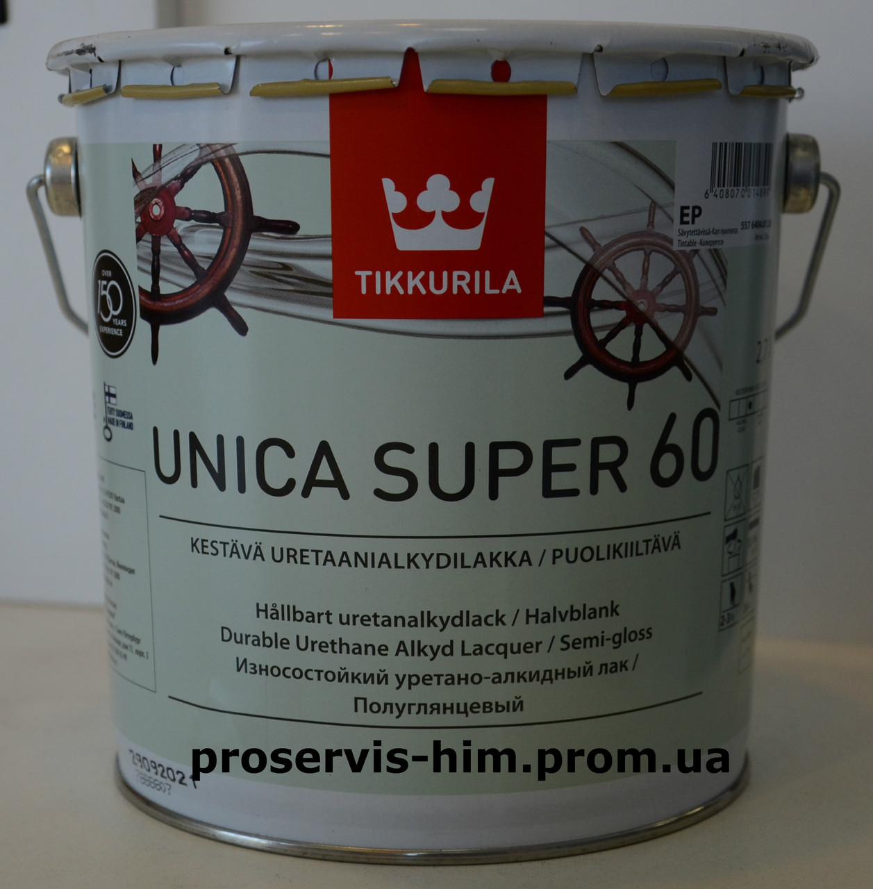 Уретано-алкидный полуглянцевый лак Уника Супер (Unica Super) 60 2,7л - фото 1 - id-p8630445