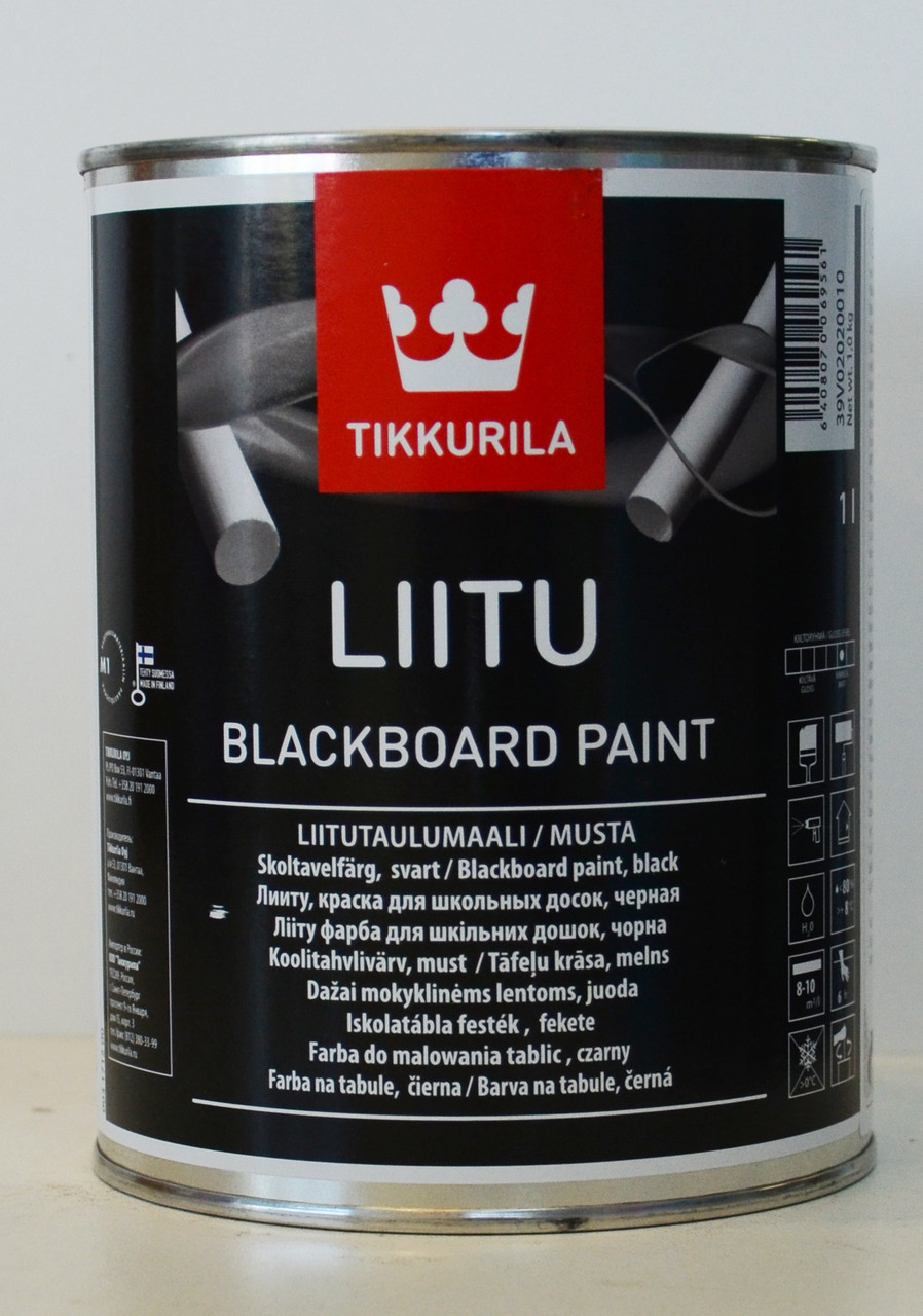 Лииту Tikkurila Liitu (краска для школьных досок) Black, 1л - фото 1 - id-p8630453