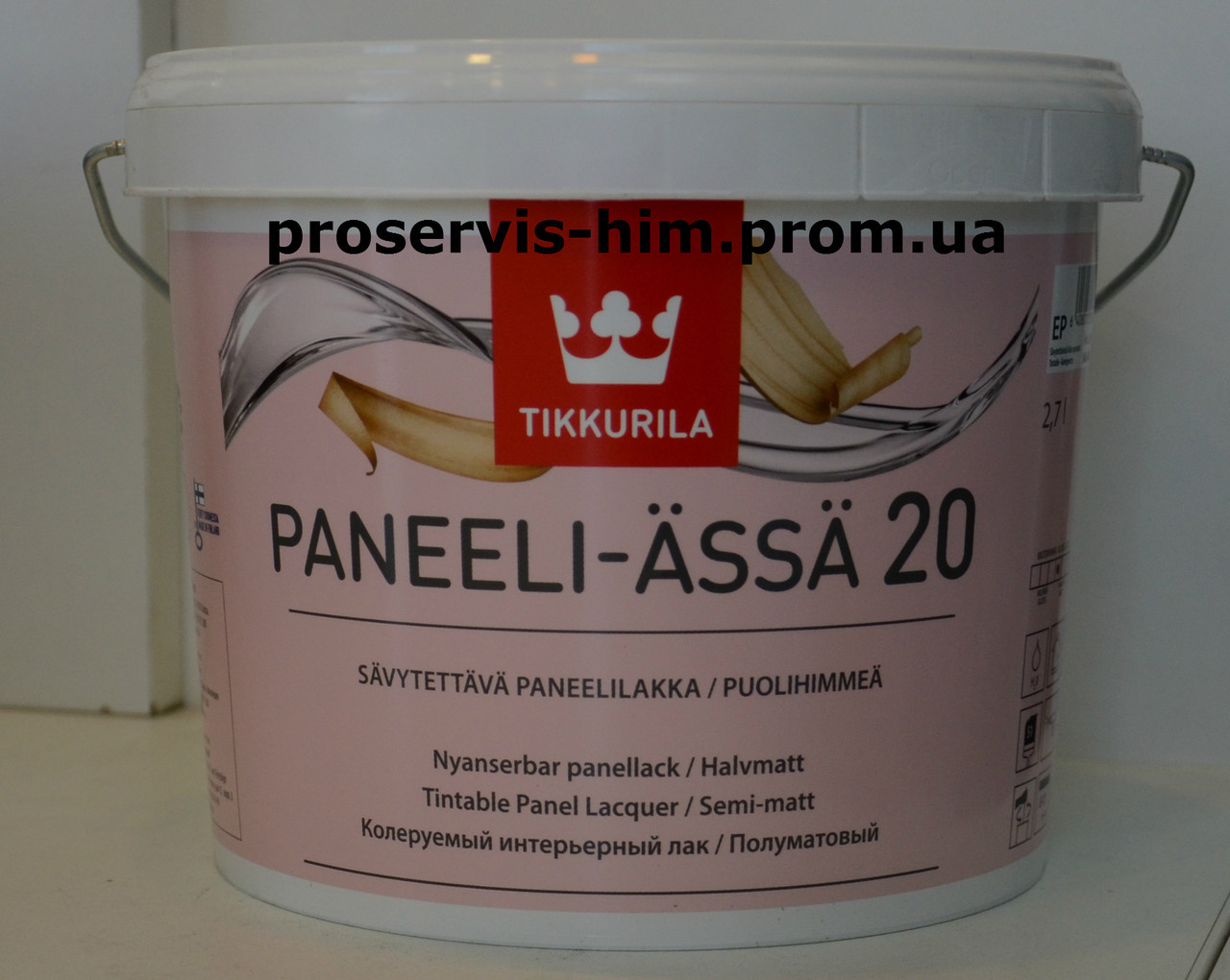 Tikkurila Paneeli-Assa 20 полуматовый панельный лак 2,7л - фото 1 - id-p8630529