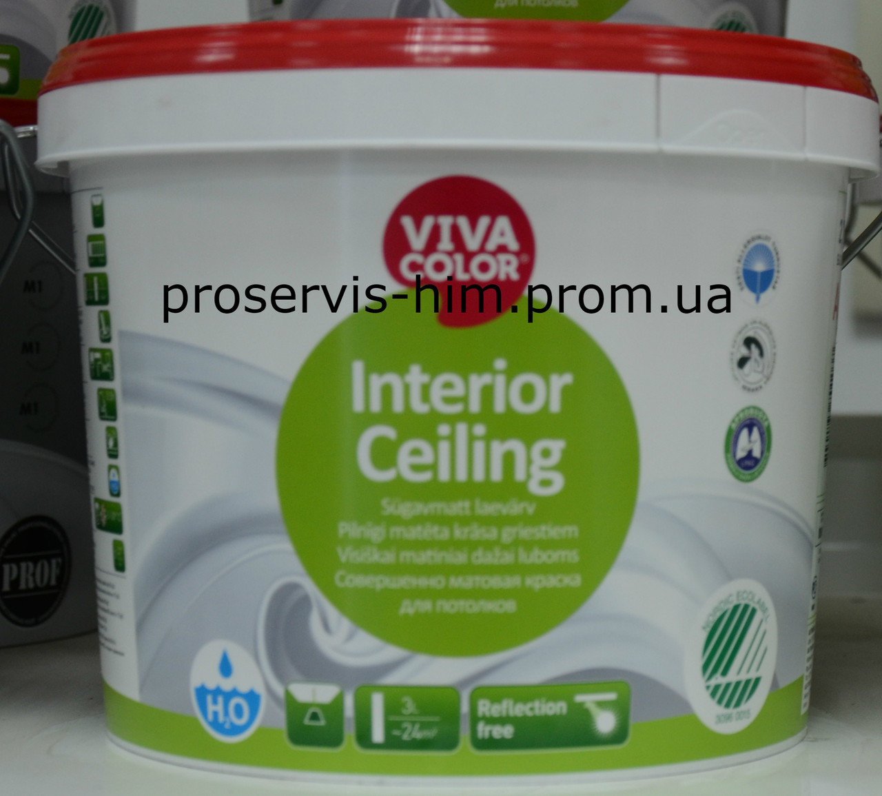 Viva Color Interior Ceiling глубоко матовая краска 2,7л - фото 1 - id-p8630604