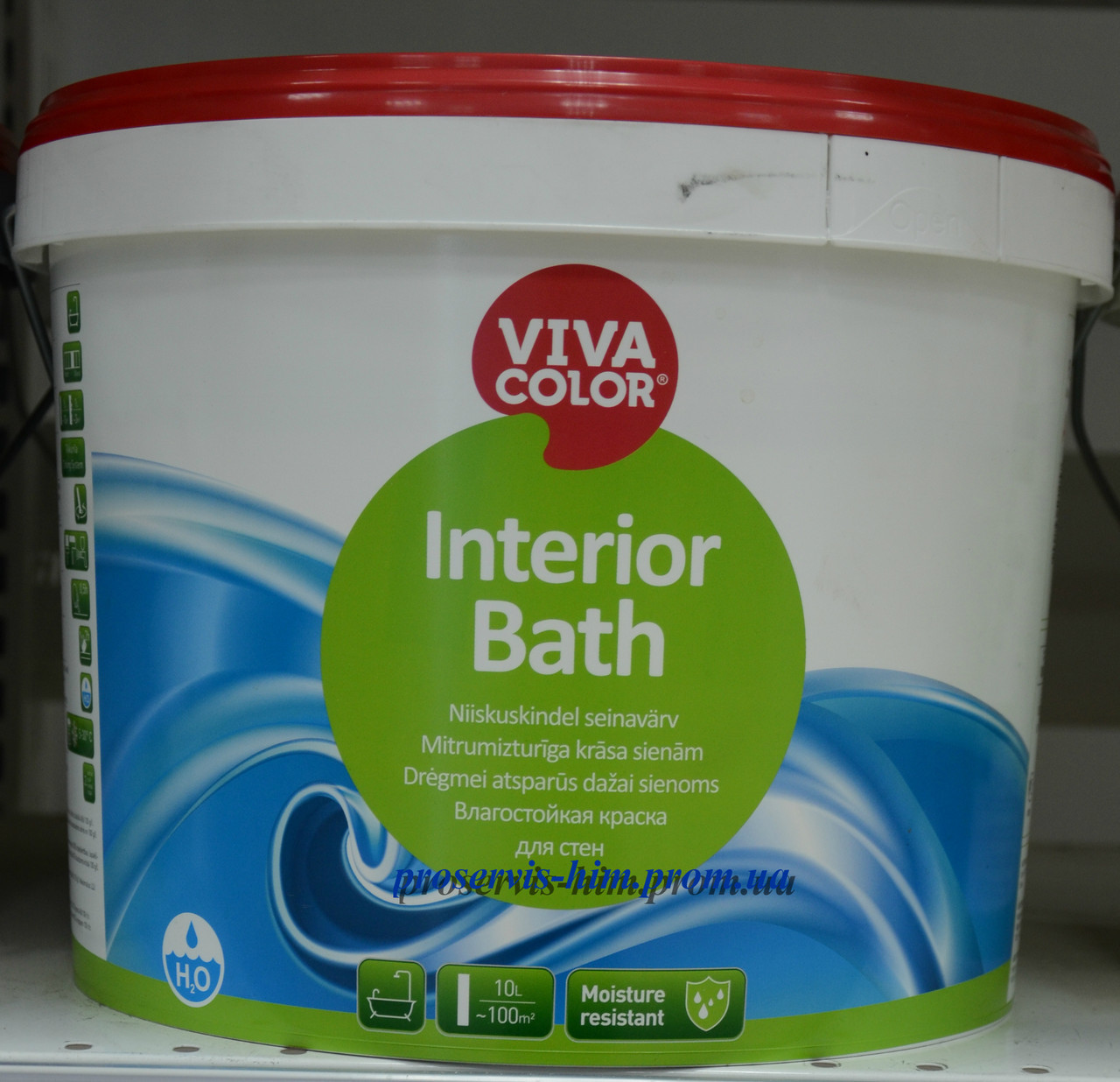 VivaColor Interior Bath Влагостойкая краска для стен 2,7л - фото 1 - id-p8630617
