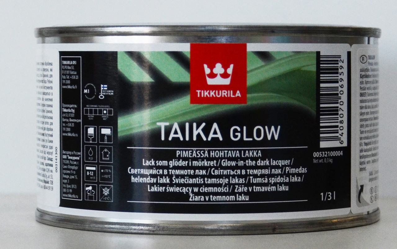 Краска tikkurila taika glow,Тайка Глоу для внутренних работ(светящаяся) 0,33л - фото 1 - id-p8630704