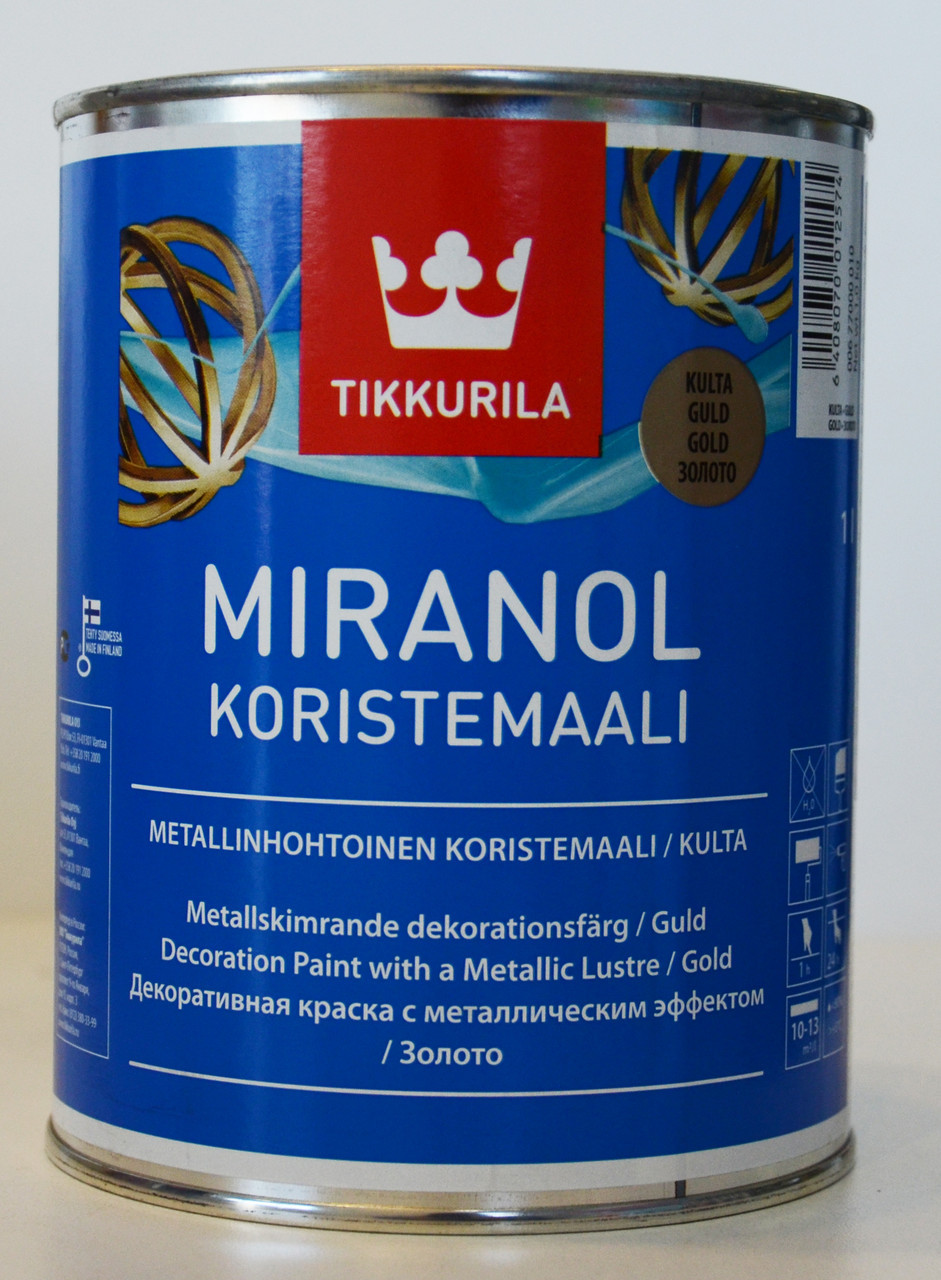 Декоративная краска Миранол, Tikkurila MIRANOL Золото 1л - фото 1 - id-p8630705