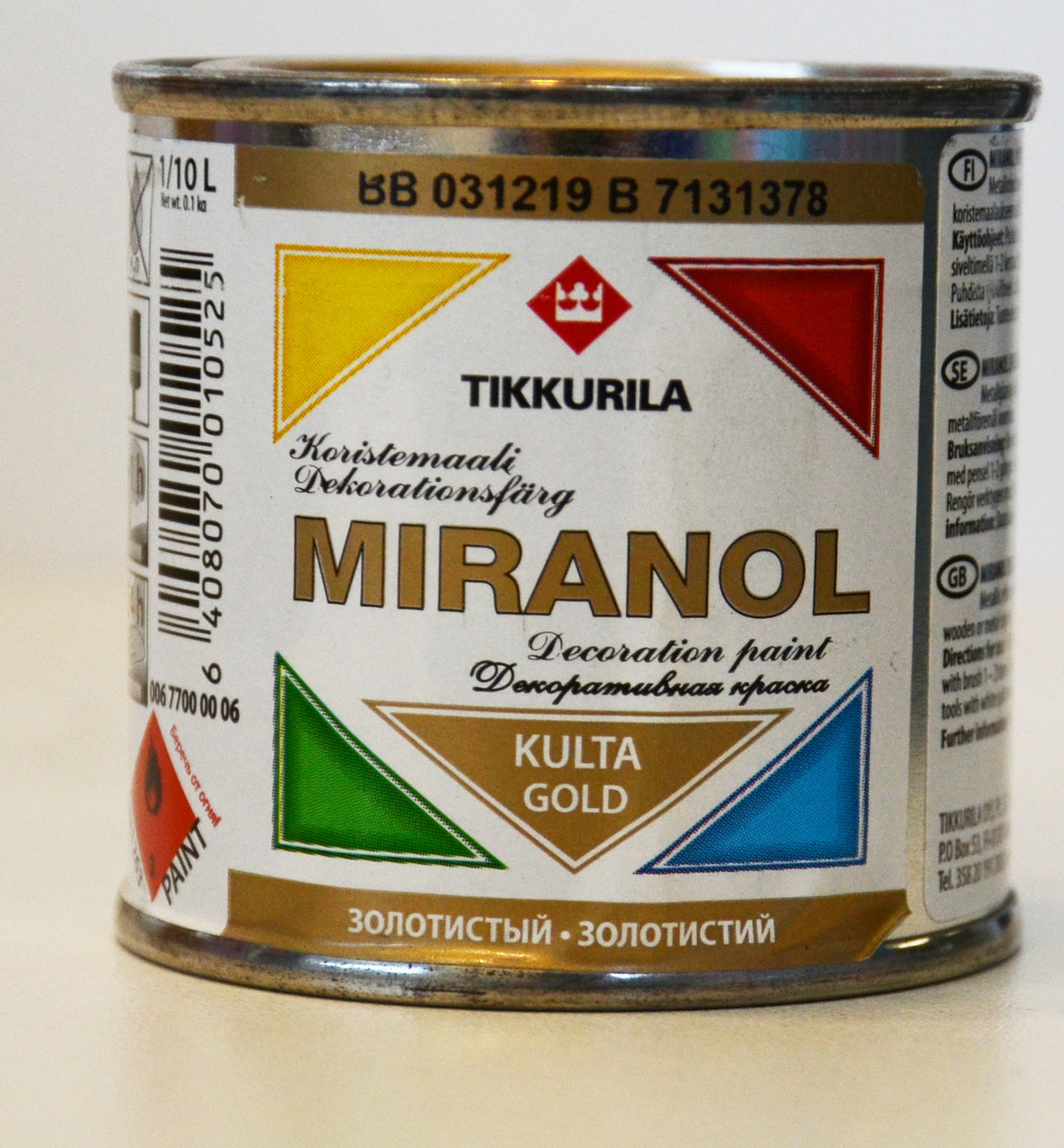 Декоративная краска Миранол, Tikkurila MIRANOL Золото 0,1л - фото 1 - id-p8630706