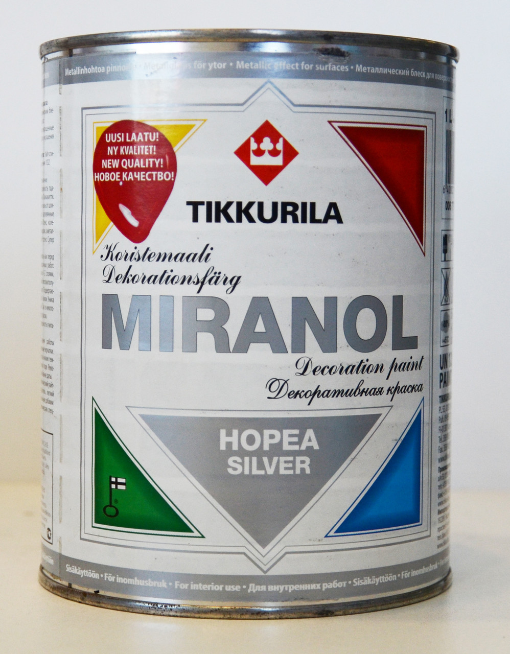 Декоративная краска Миранол, Tikkurila MIRANOL Серебро 1л - фото 1 - id-p8630707