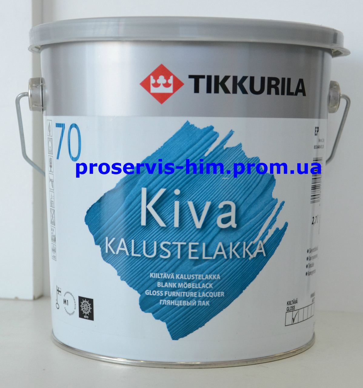 Tikkurila Kiva 70, Кива лак глянцевый 2.7л - фото 1 - id-p8630711