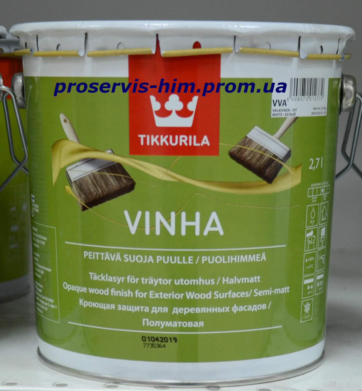 TIKKURILA VINHA Краска для деревянных фасадов Винха, База C, 2,7л - фото 1 - id-p8630752