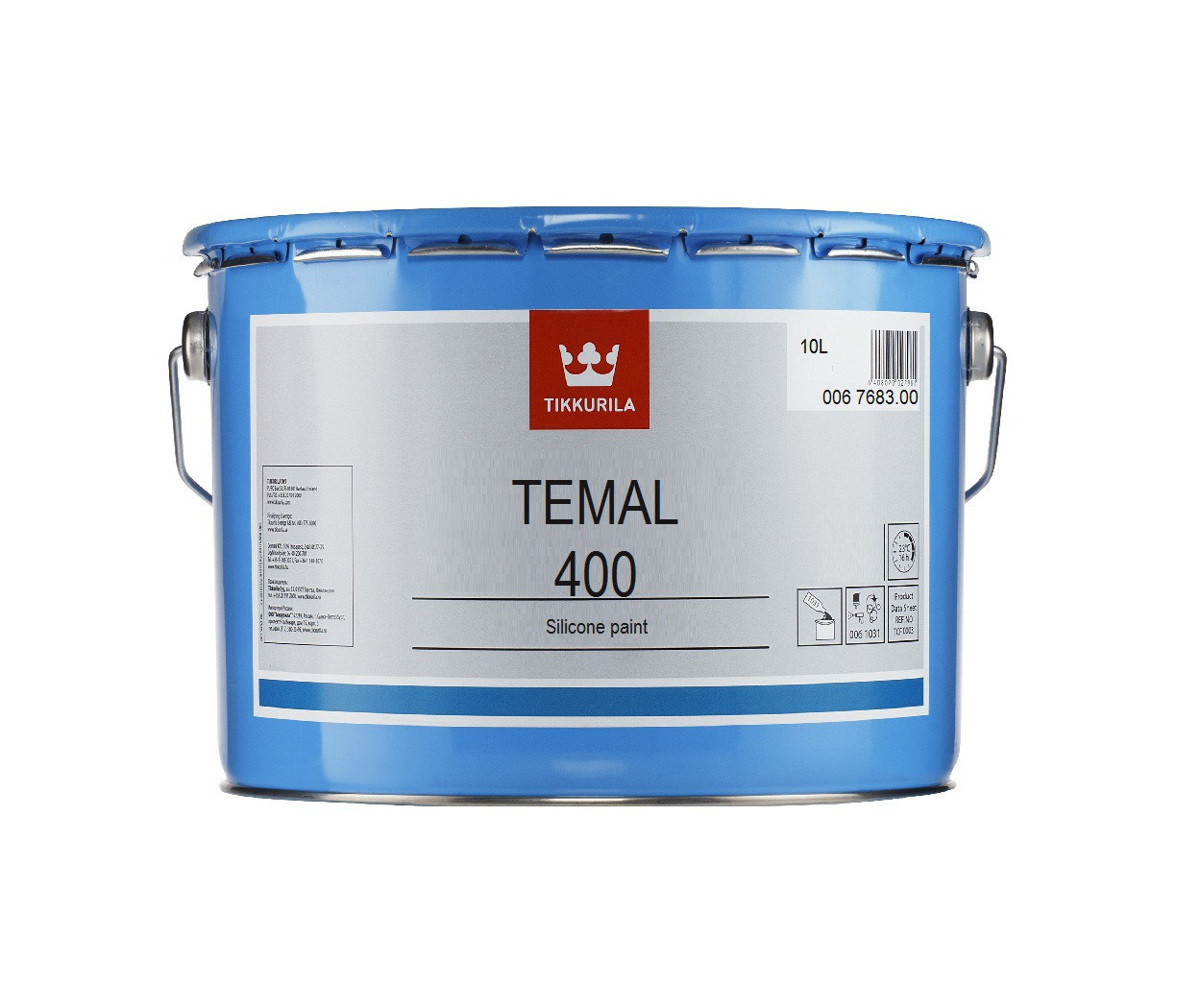 Tikkurila Coatings Temal 400, черная силиконовая краска Темал 400, 10 л - фото 1 - id-p8630899