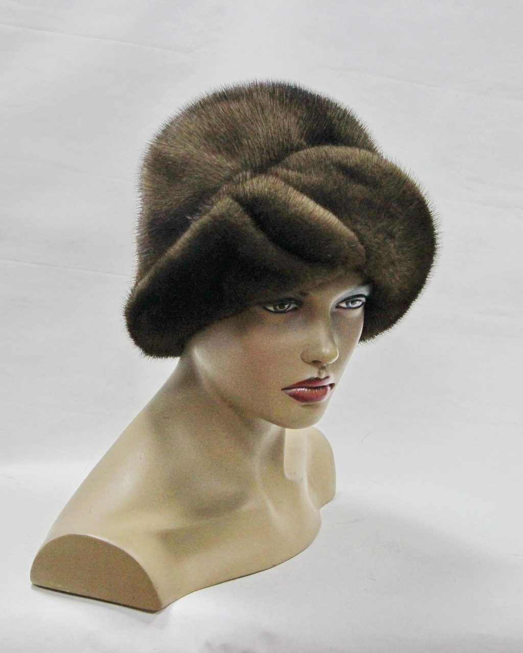 Женская шляпа из меха норки "Гера" (пастель) - фото 1 - id-p8141356