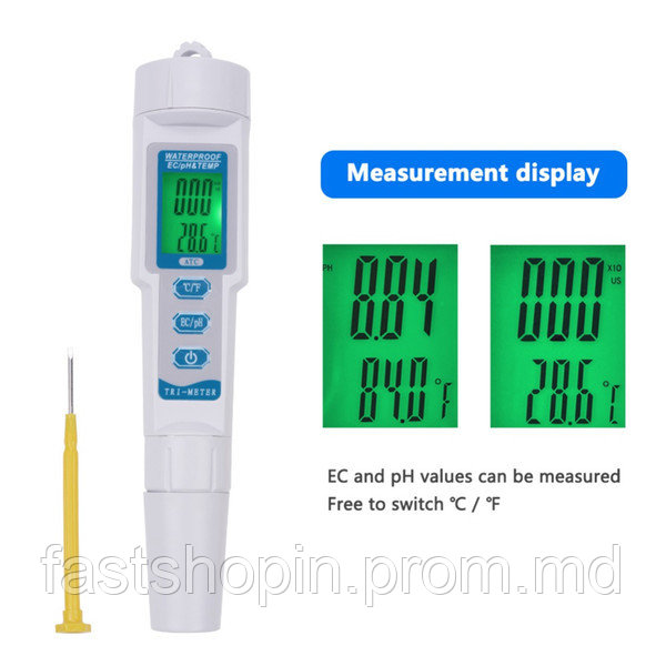 Прибор для измерения PH/EC/Temp-PH-983 - фото 1 - id-p8664184