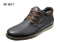 Ботинки мужские зимние натуральная кожа черные на шнуровке (362) 41
