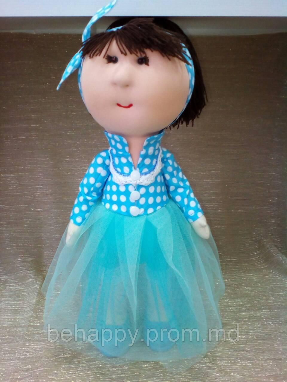 Кукла ручной работы в голубом платье - фото 1 - id-p8687022