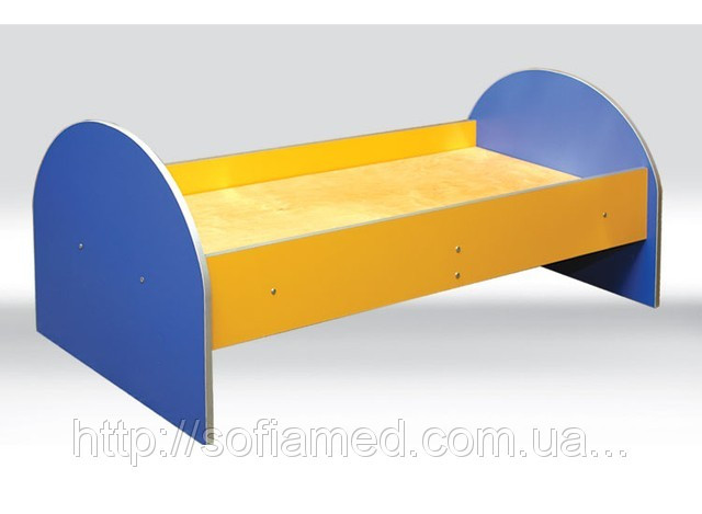 Детская кровать с закруглениями спинками без матраса - фото 1 - id-p1337354