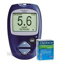 Система контролю рівня глюкози в крові OneTouch® Select® + тест-смужки 50шт.