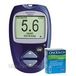 Система контролю рівня глюкози в крові OneTouch® Select® + тест-смужки 50шт. - фото 1 - id-p1337806