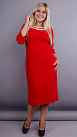 Вивиан. Оригинальное платье больших размеров. Красный