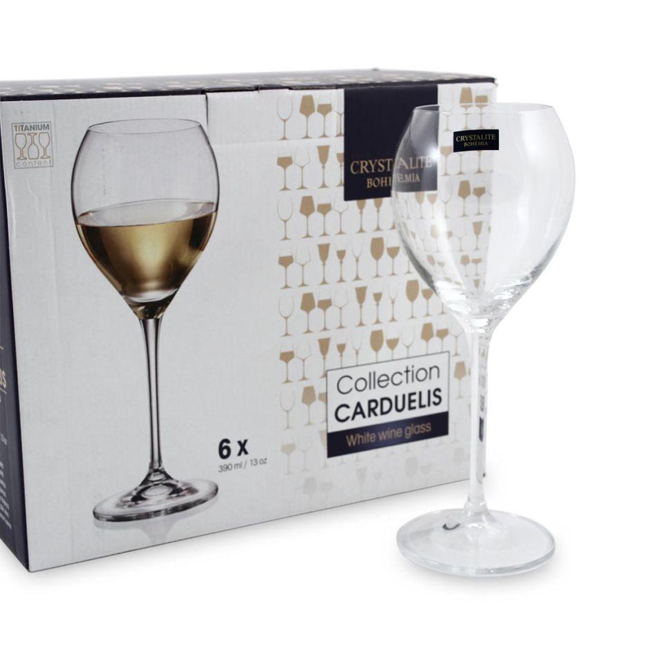 Набор бокалов для вина Bohemia Cecilia(Carduelis) 390 мл 6 пр b1SF06 - фото 1 - id-p8785054
