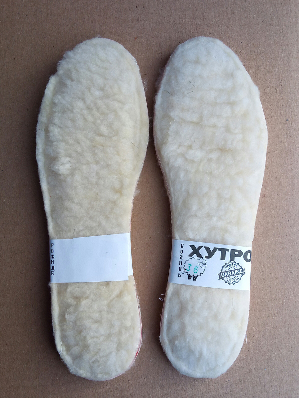 Стельки для обуви мех зима на кожкартоне размер 36 - фото 1 - id-p8789304