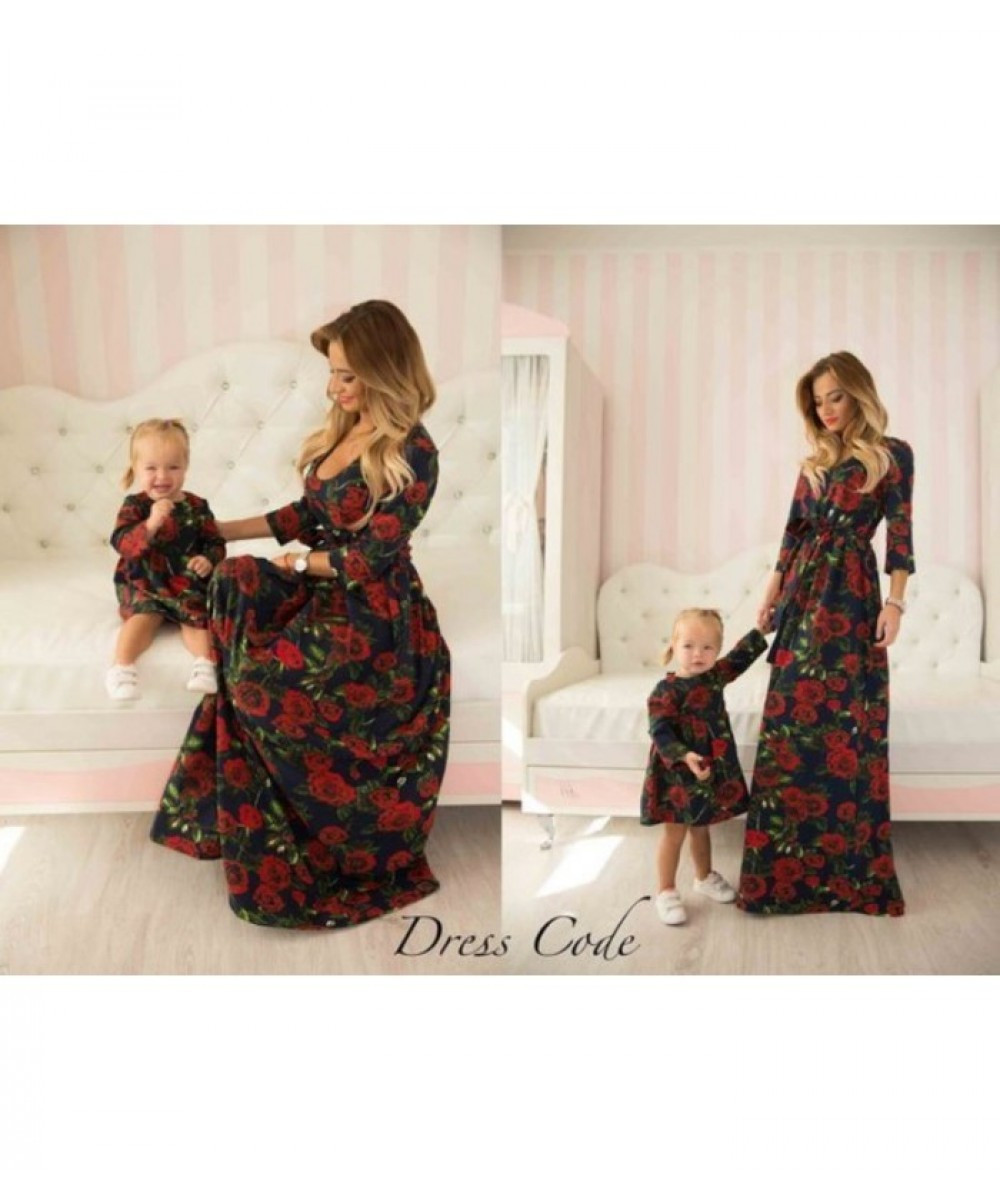Платье детское трикотажное расклешенное с красивым принтом роз - фото 1 - id-p8797020