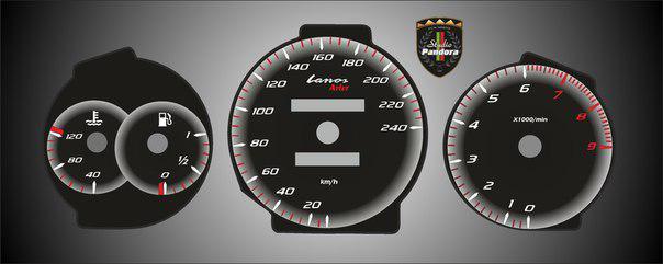 Вертикальные шкалы Atlet для Daewoo (Chevrolet) Lanos, Sens - фото 1 - id-p8847726