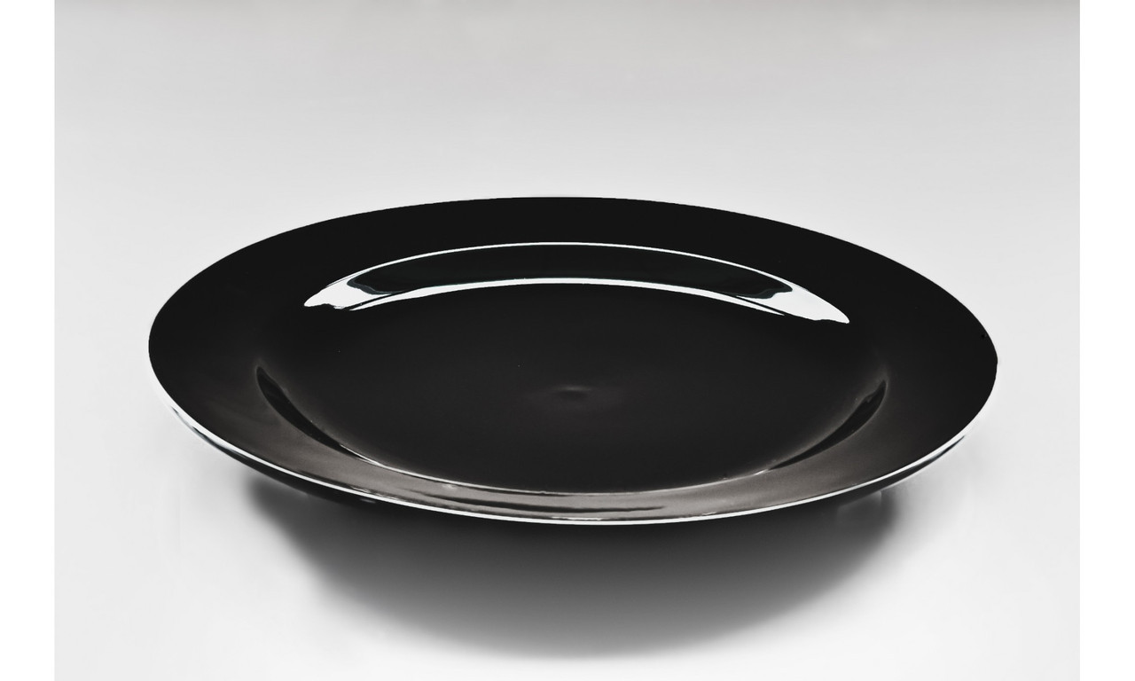 Тарелка круглая 25,5 см черная F0087BK-10 - фото 1 - id-p5550596