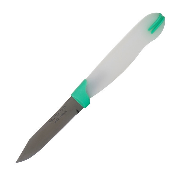 Нож для овощей Tramontina Multicolor 76 мм белый с зелен. 23511/223 - фото 1 - id-p5559891