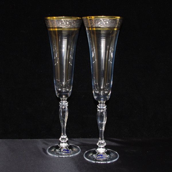 Набор бокалов для шампанского Bohemia Angela 190 мл 2 пр (43249) - фото 1 - id-p8531385