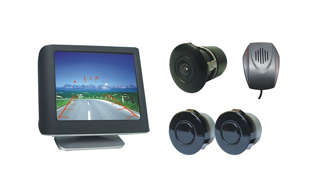 Видео Паркторник Зеркало LСD камера + 4 датчика EL-YC217C-R7-4 + голосовой интерфейс - фото 1 - id-p68052