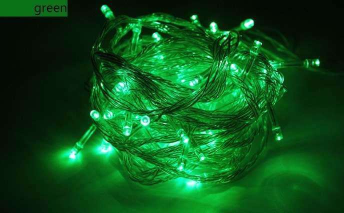 Новогодняя светодиодная гирлянда нить 10 метров зеленый ECOLEND - фото 1 - id-p8352572