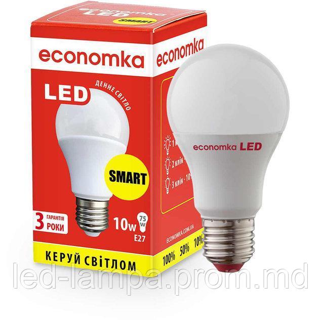 Светодиодная лампа SMART ECONOMKA, 10W, 4200K, нейтральный свет, цоколь - Е27, 3 года гарантии!!! УМНАЯ ЛАМПА - фото 1 - id-p5346602