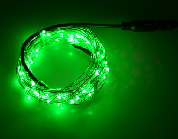 Светодиодная гирлянда нить 10 метров 12 вольт зеленая ECOLEND - фото 1 - id-p8352705