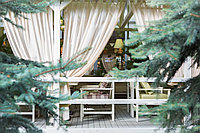 Шторы для террас с пропиткой - Антимоскитные шторы. лиловый