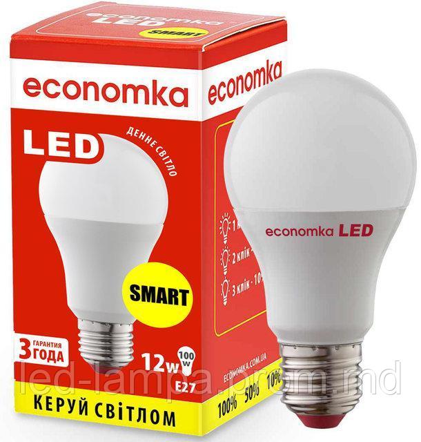 Светодиодная лампа SMART ECONOMKA, 12W, 4200K, нейтральный свет, цоколь - Е27, 3 года гарантии!!! УМНАЯ ЛАМПА - фото 1 - id-p5635896