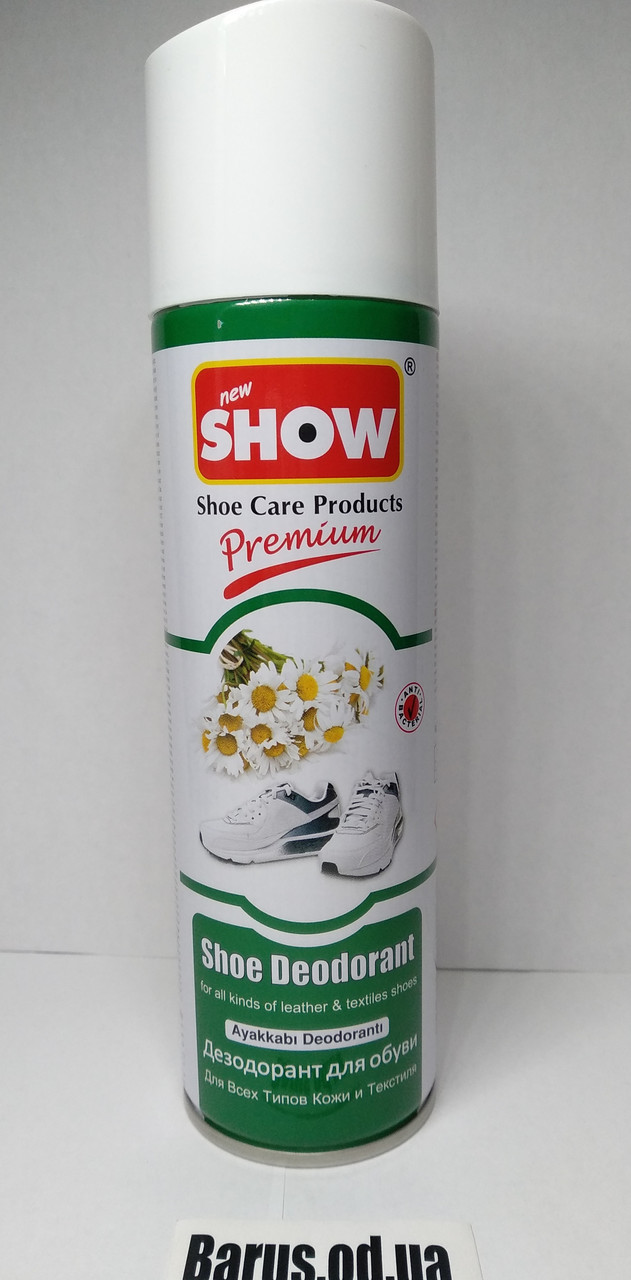 Дезодорант SHOW для обуви 250 мл для всех видов кожи и текстиля - фото 1 - id-p8617336