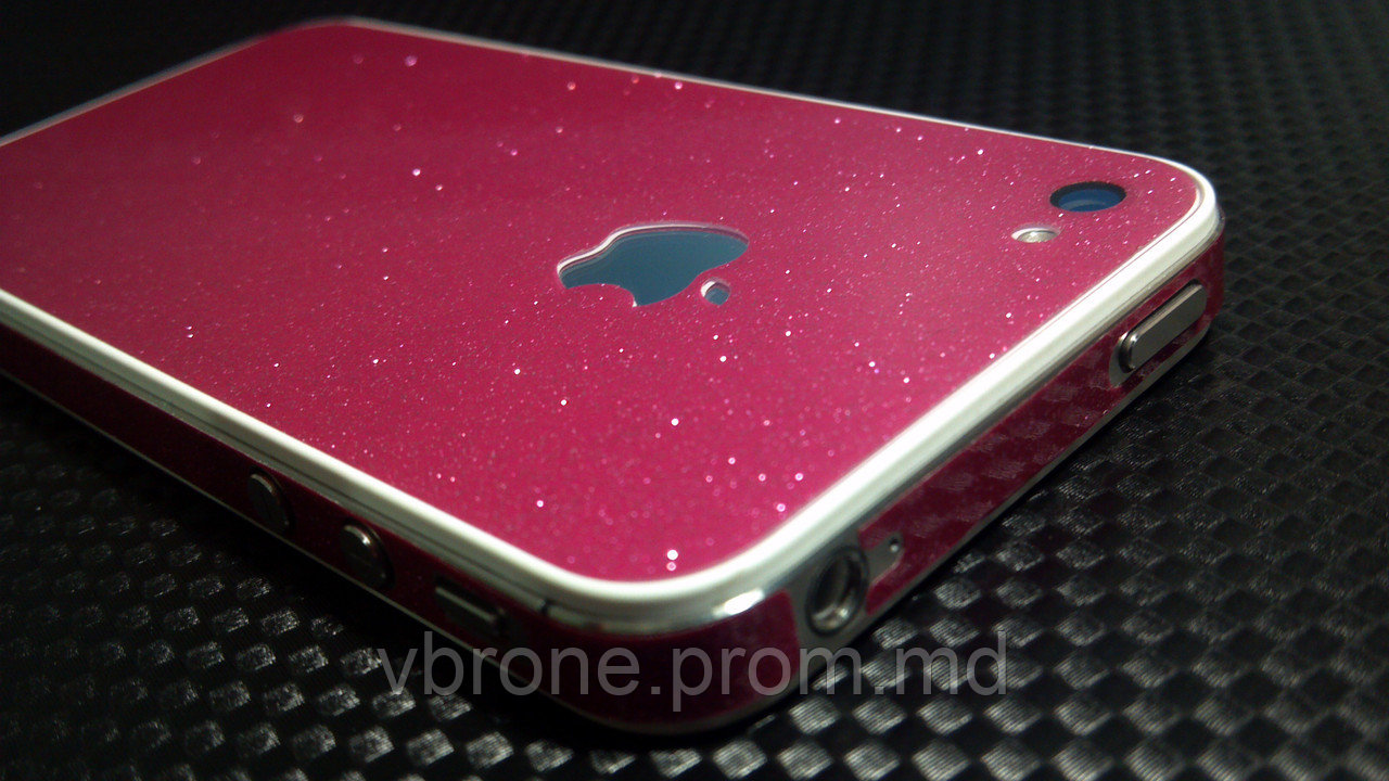 Декоративная защитная пленка для Iphone 4 розовый кварц - фото 1 - id-p3868274